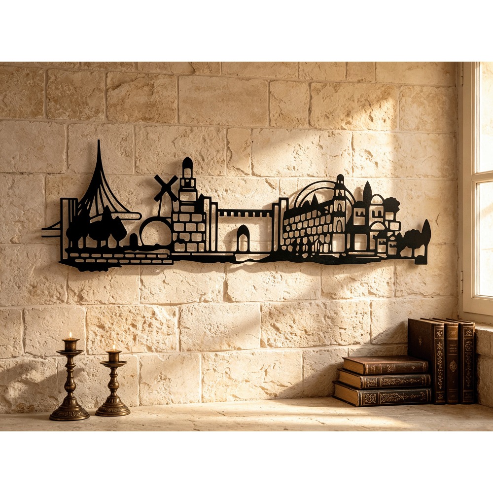 Home Decor - CIFBUY Metal Wall Art Jerusalem Skyline