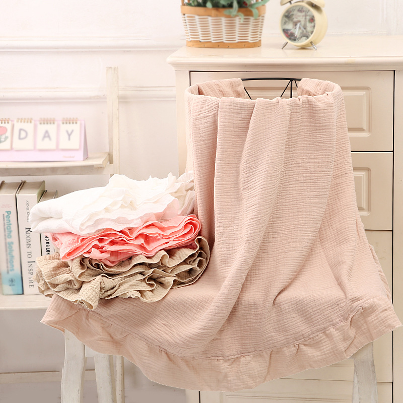 Muslin Cotton Bedspread - Organic Cotton Baby Blankets Newborn Muslin