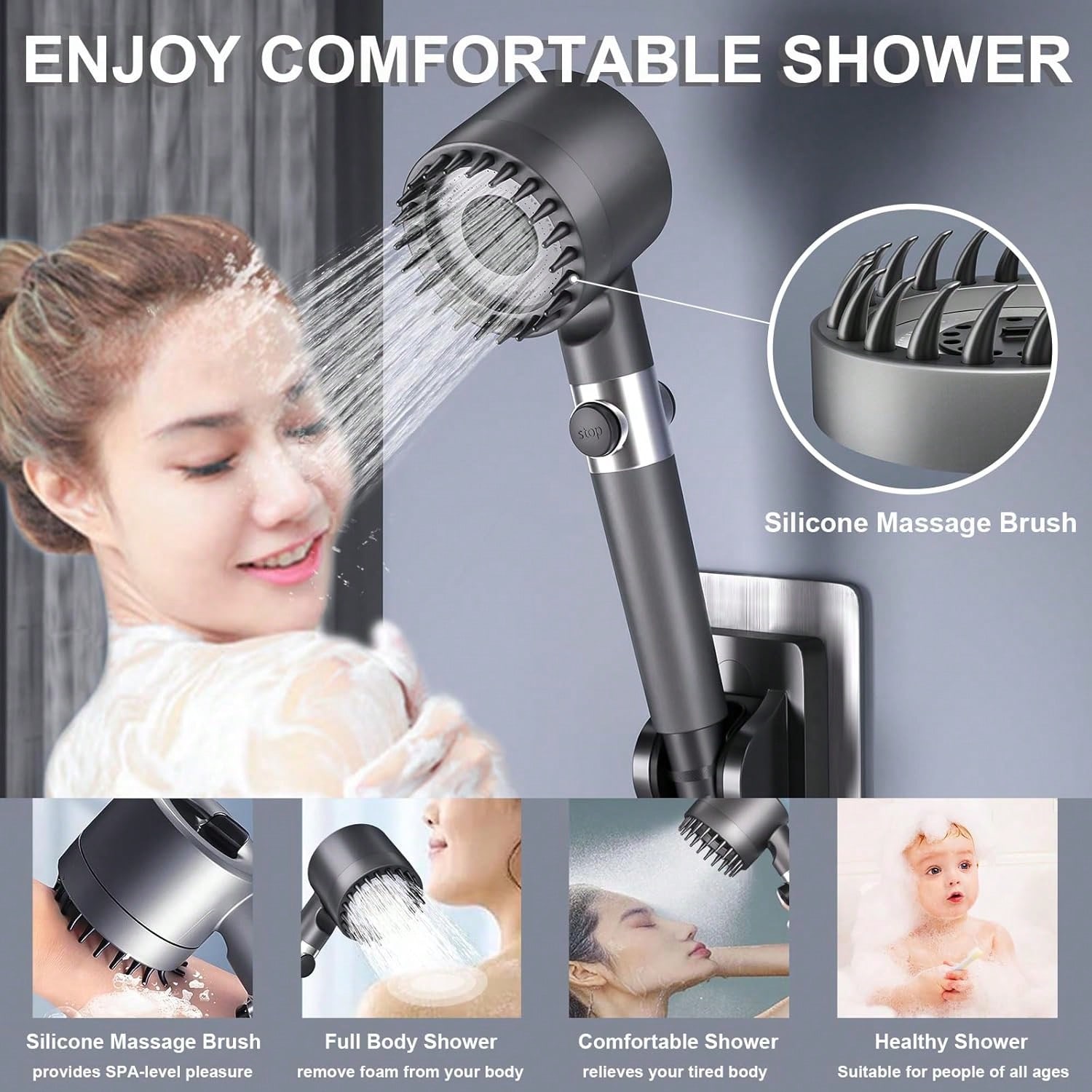High-Pressure Handheld Shower  - đánh giá và giá High Pressure Shower Head Handheld
