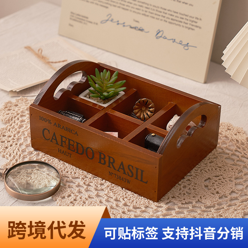 Zakka retro wooden portable si - đánh giá và giá Storage & Organization