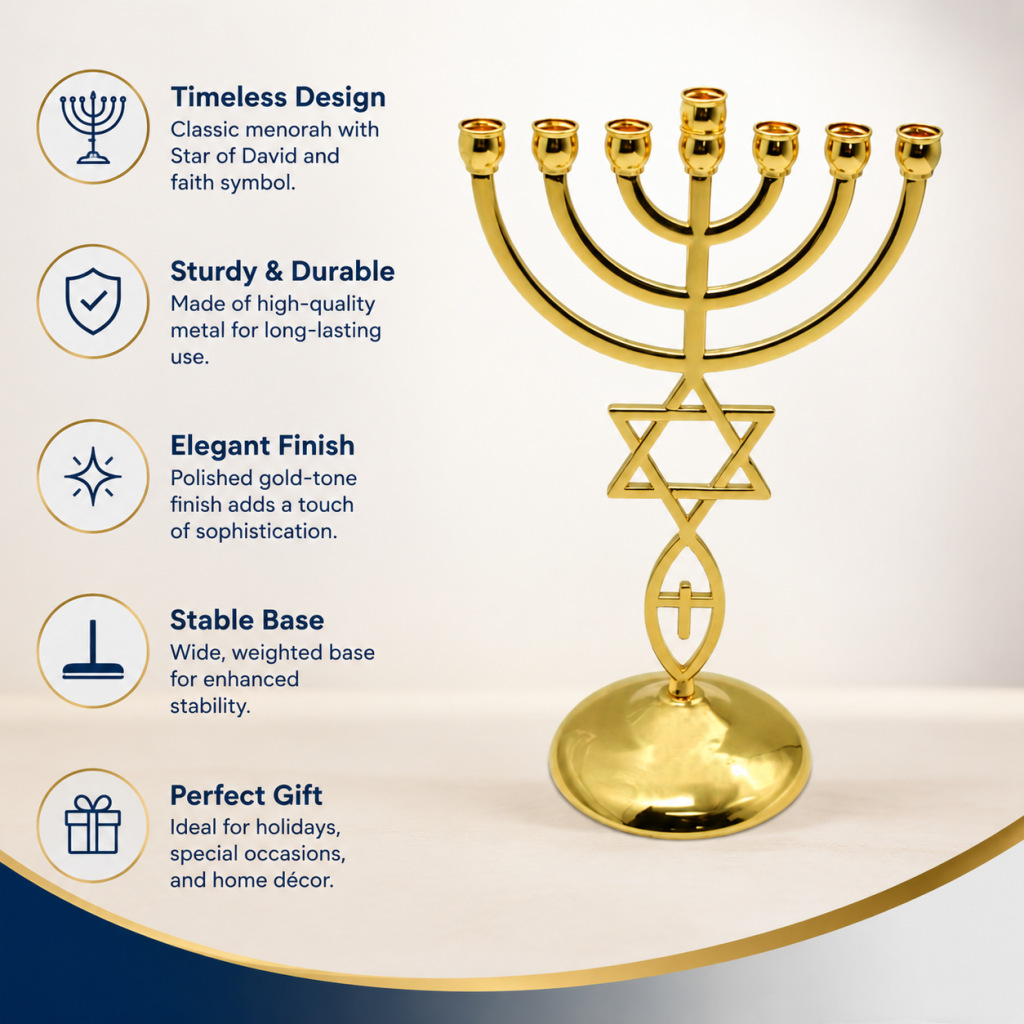 Hanukkah Seven-Headed Candle H - đánh giá và giá Home Decor