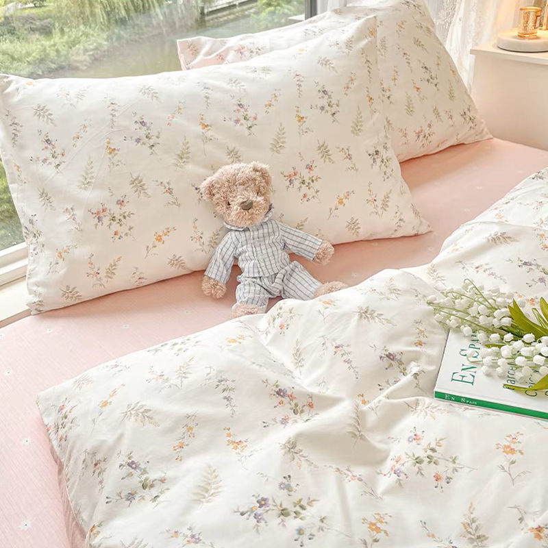 Ins Pink Flowers Bedding Set F - đánh giá và giá Aesthetic Floral Duvet Cover