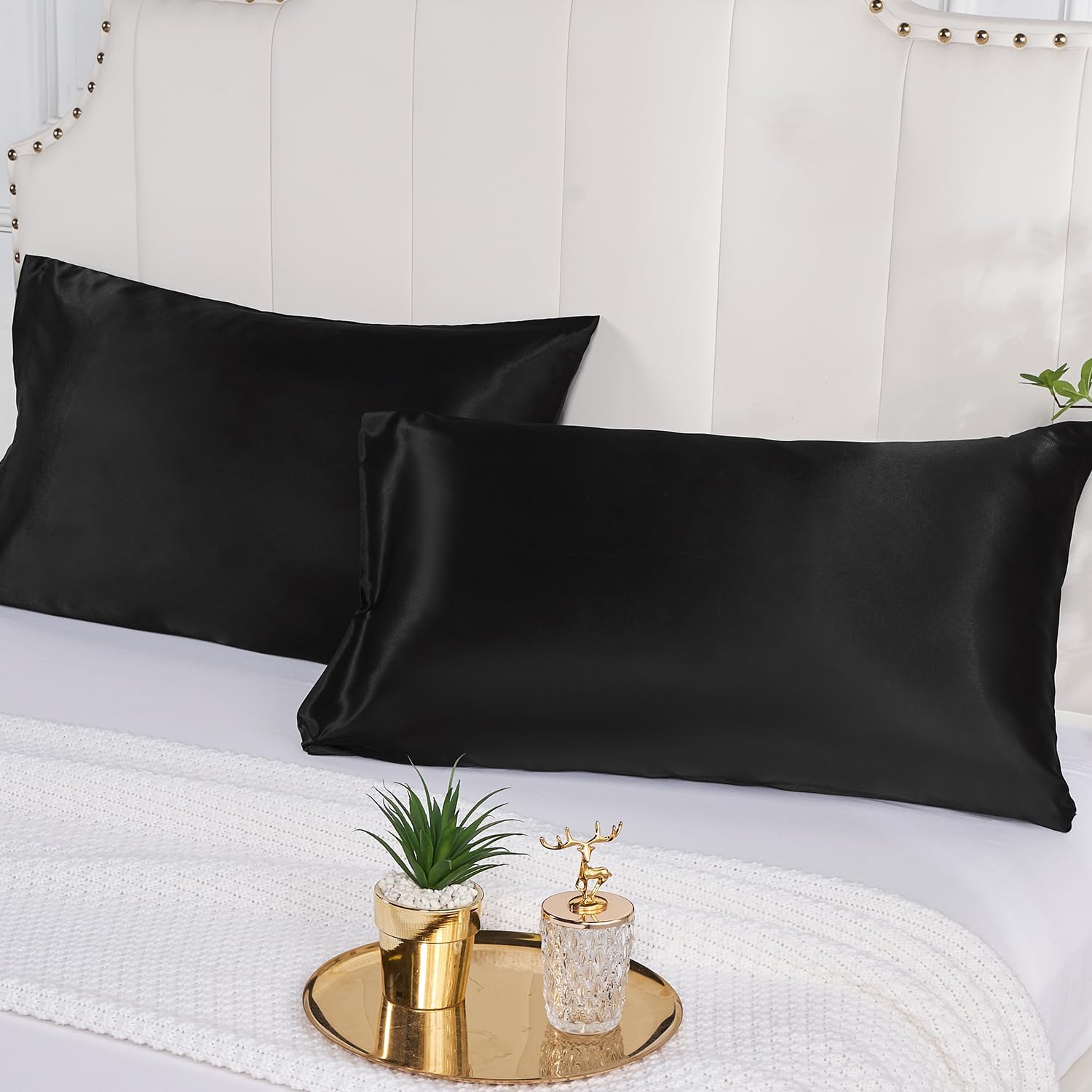 2 Pack Satin Pillowcase for Ha - đánh giá và giá Satin Silk Pillowcase Hair Skin