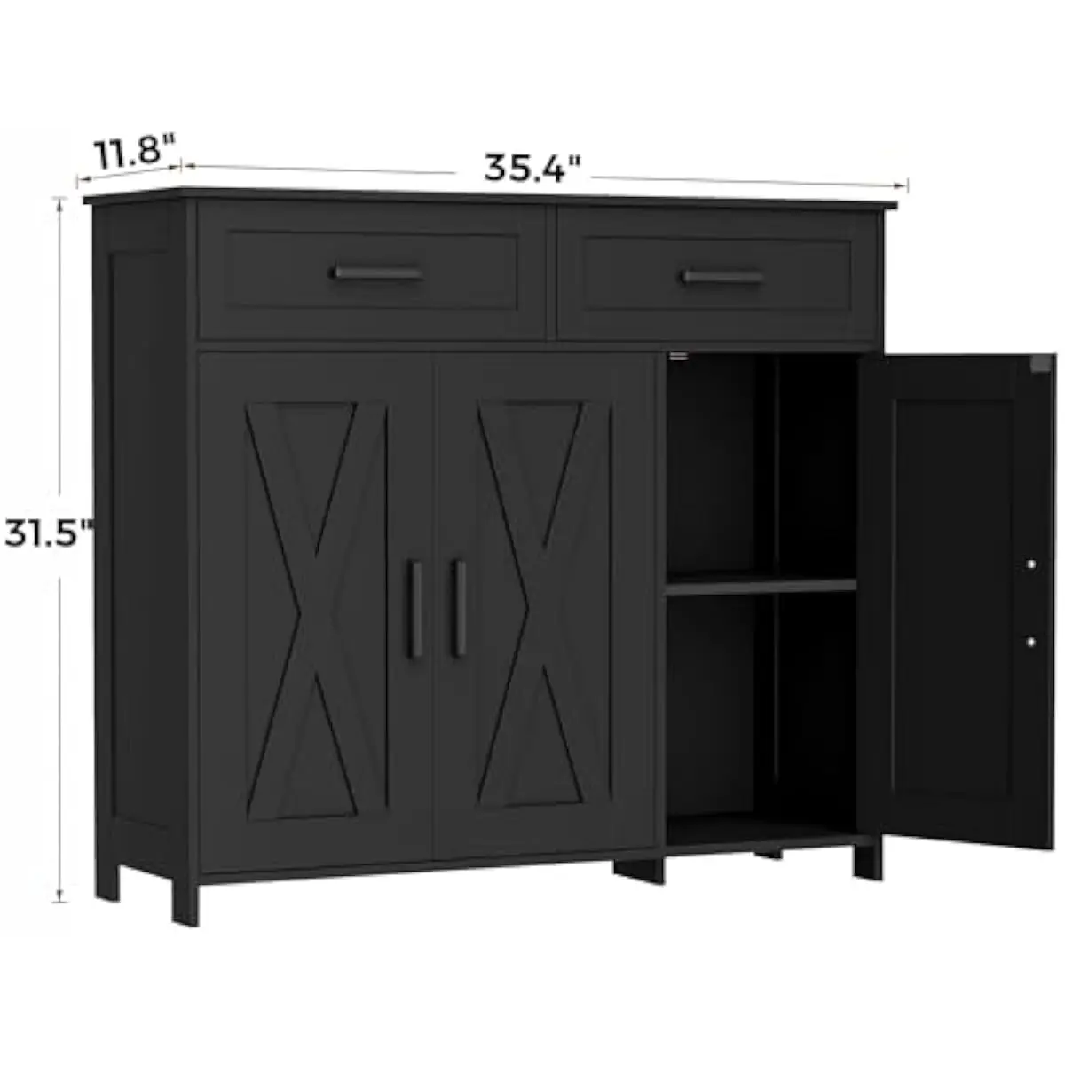 Coffee Bar Storage Cabinet wit - đánh giá và giá Storage & Organization