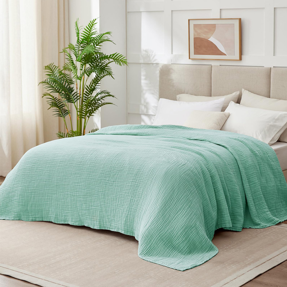 6 Layers Cotton Muslin Blanket - đánh giá và giá Muslin Cotton Bedspread