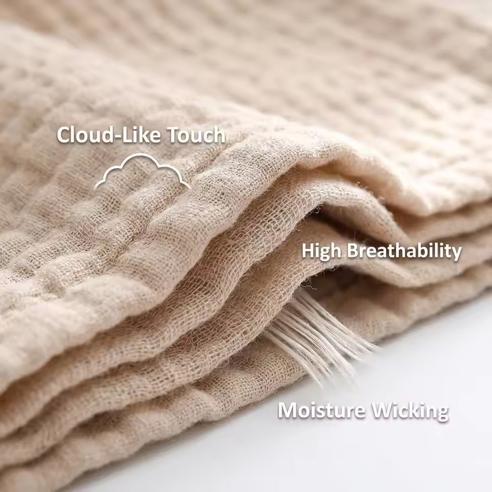 6 Layers Cotton Muslin Blanket - đánh giá và giá Muslin Cotton Bedspread