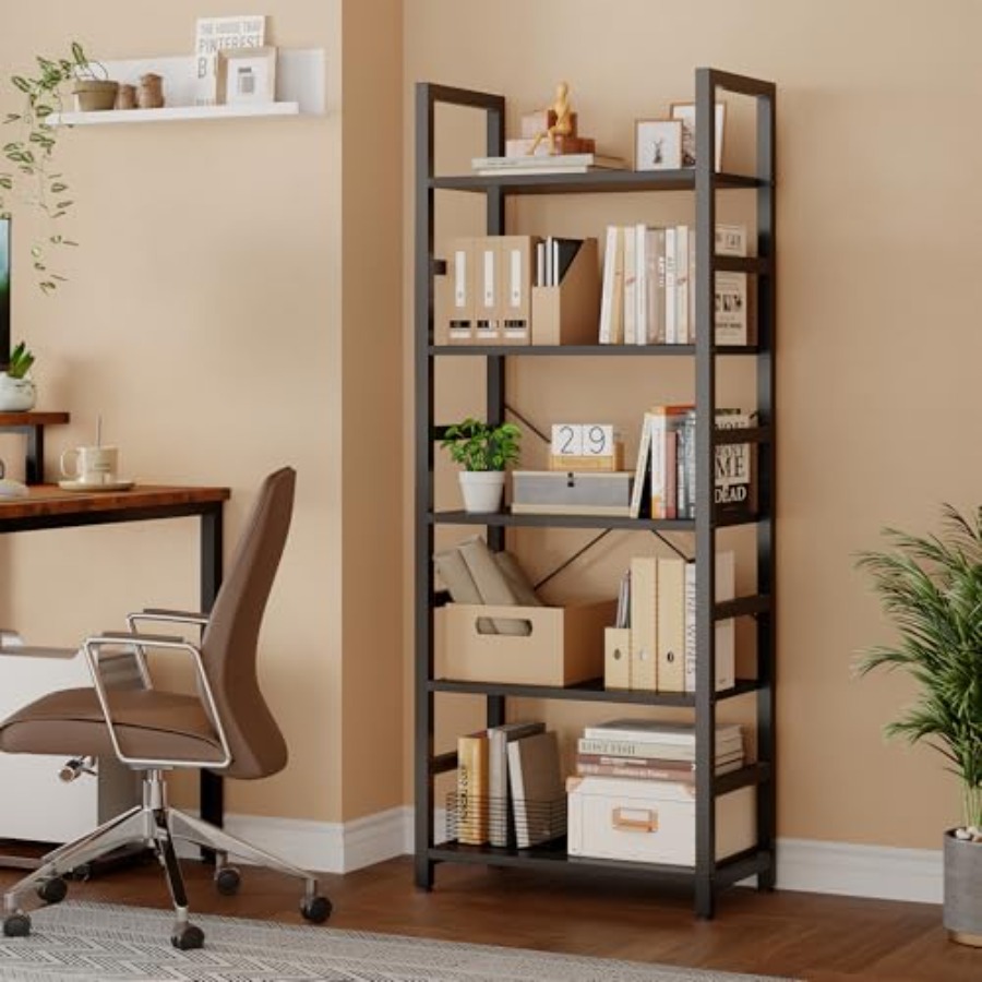 5-Tier Bookshelf, Modern Tall  - đánh giá và giá Storage & Organization