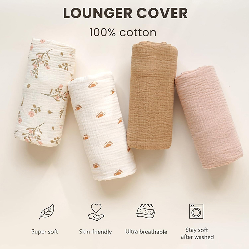 2PCS Baby Lounger Cover Muslin - đánh giá và giá Muslin Cotton Bedspread