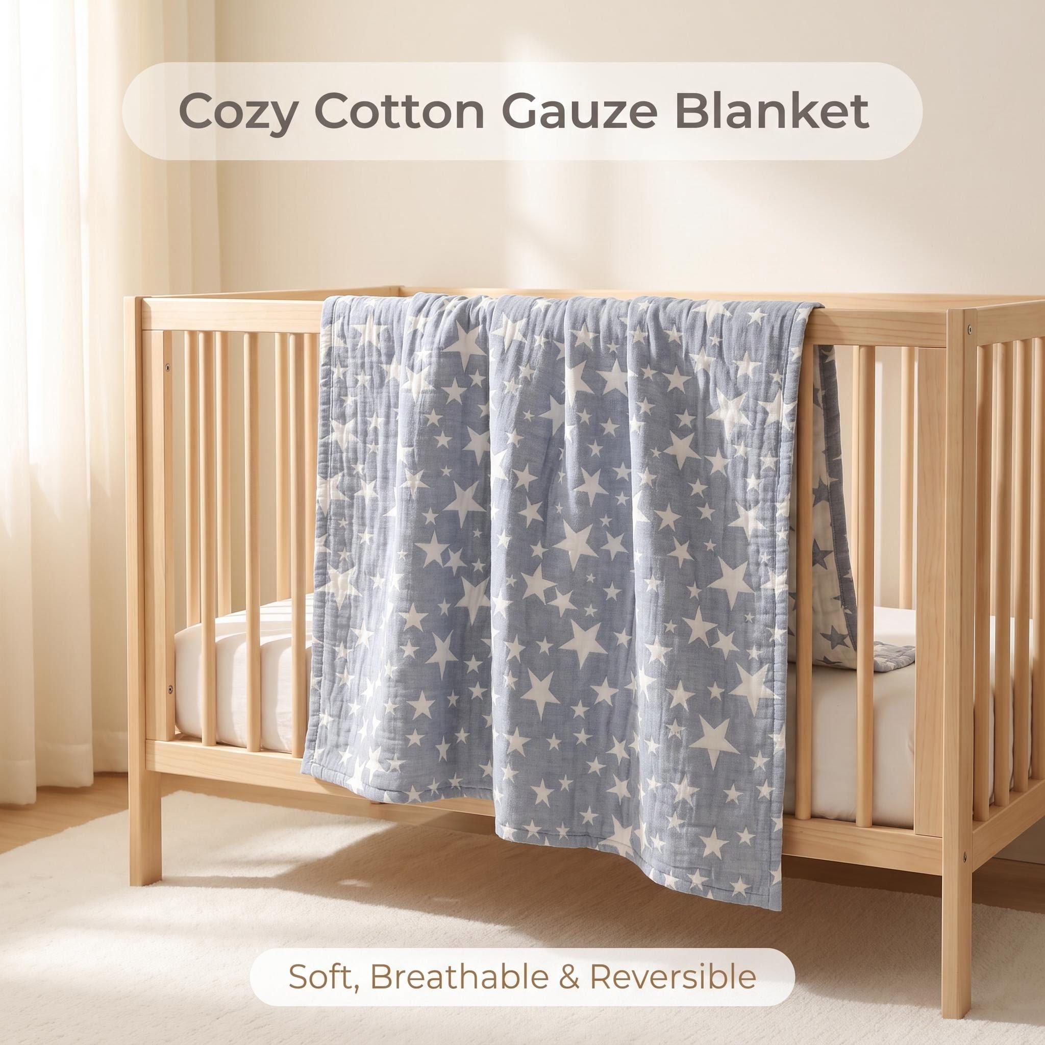 3-Layer Cotton Muslin Throw Bl - đánh giá và giá Muslin Cotton Bedspread