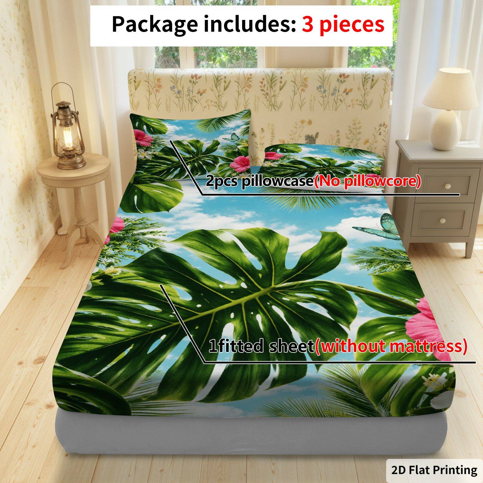 Tropical Hibiscus Bed Sheet Se - đánh giá và giá Fitted Bed Sheets Deep Pocket