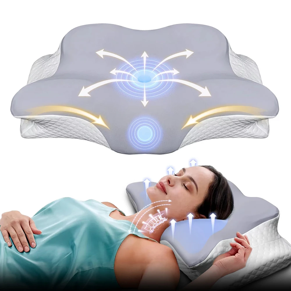 Memory Foam Pillows Butterfly  - đánh giá và giá Memory Foam Orthopedic Pillow Neck Pain