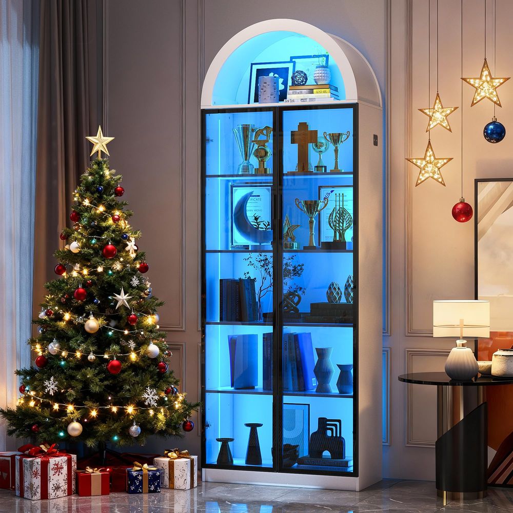 Display Cabinet with Doors and - đánh giá và giá Lighting