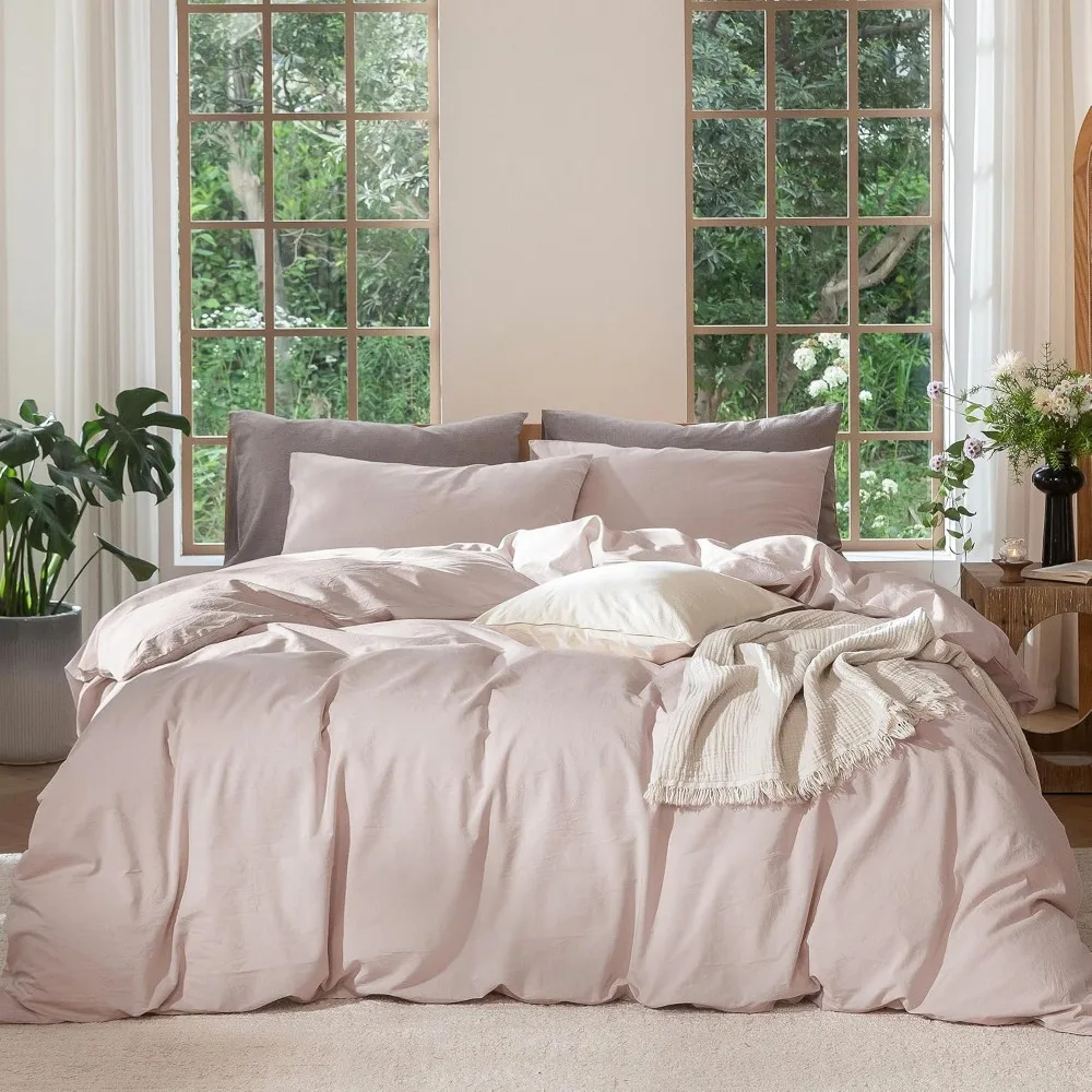 Duvet Cover Set 100% Washed Co - đánh giá và giá Duvet Cover Sets With Zipper