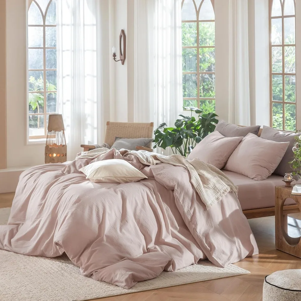 Duvet Cover Set 100% Washed Co - đánh giá và giá Duvet Cover Sets With Zipper