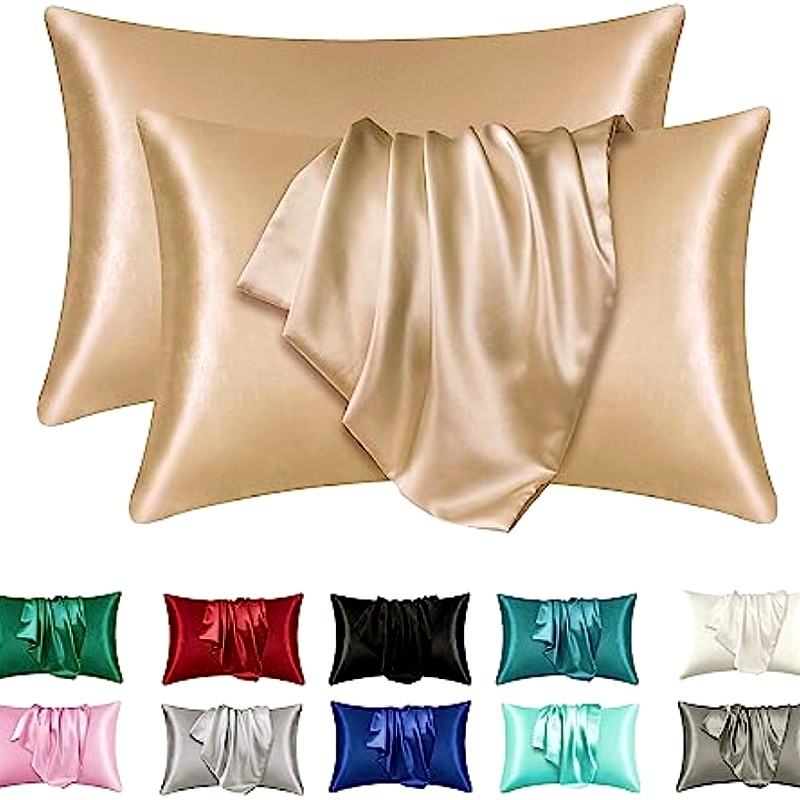 2pcs Satin Silk Pillowcase for - đánh giá và giá Satin Silk Pillowcase Hair Skin