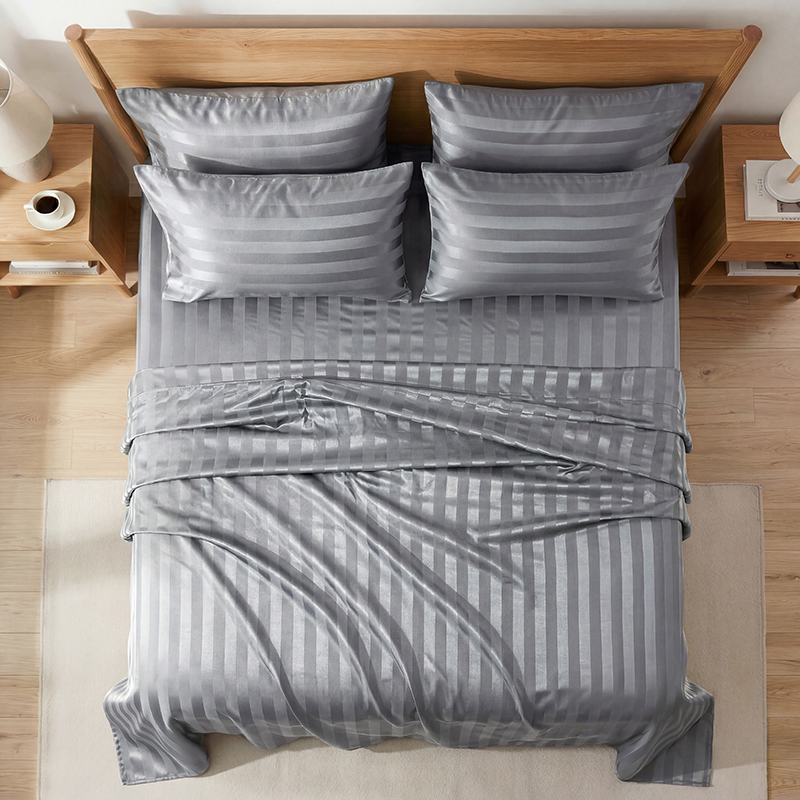 Wrinkle Resistant Striped Sati - đánh giá và giá Fitted Bed Sheets Deep Pocket