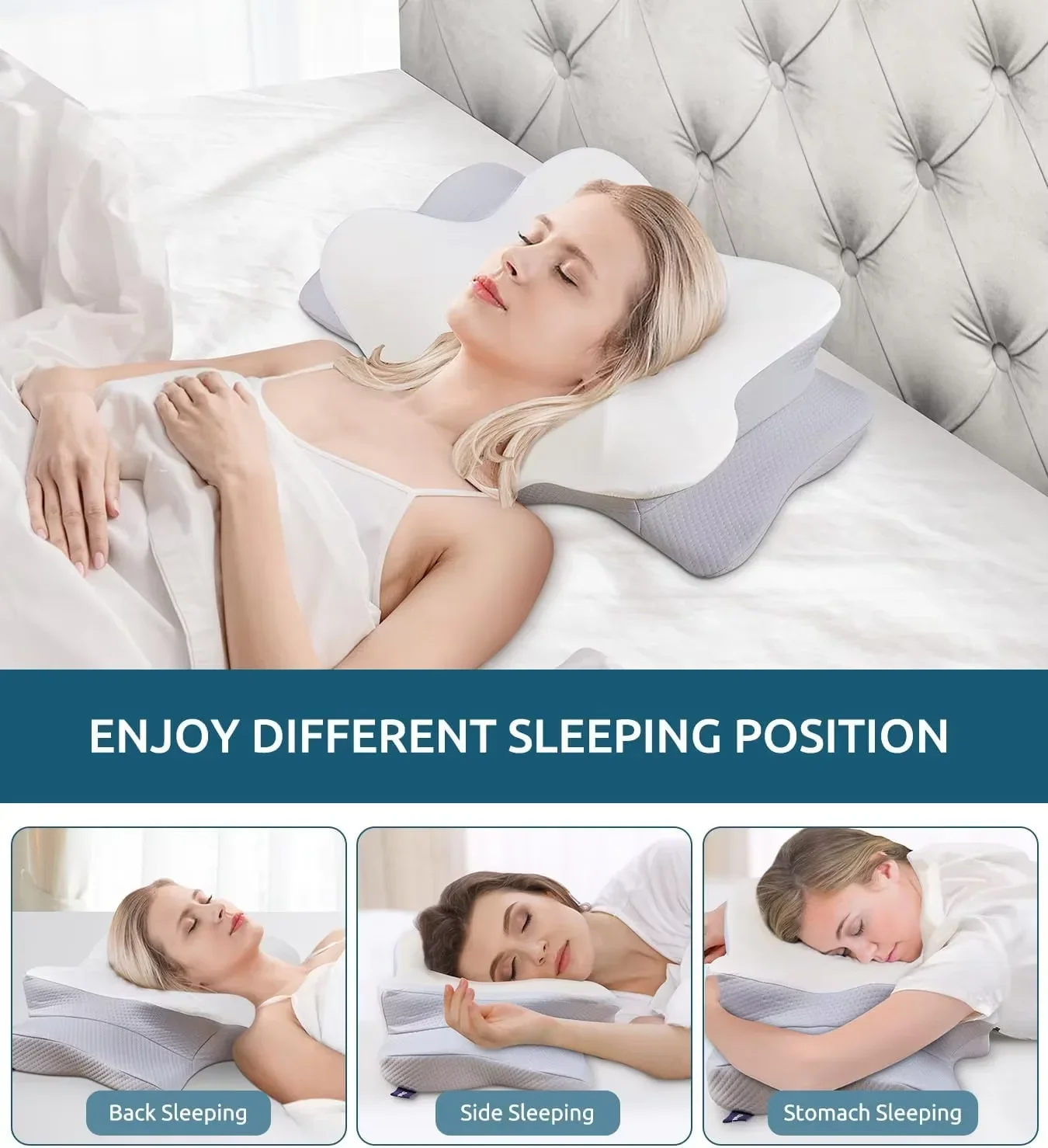 Ergonomic Orthopedic Memory Fo - đánh giá và giá Memory Foam Orthopedic Pillow Neck Pain