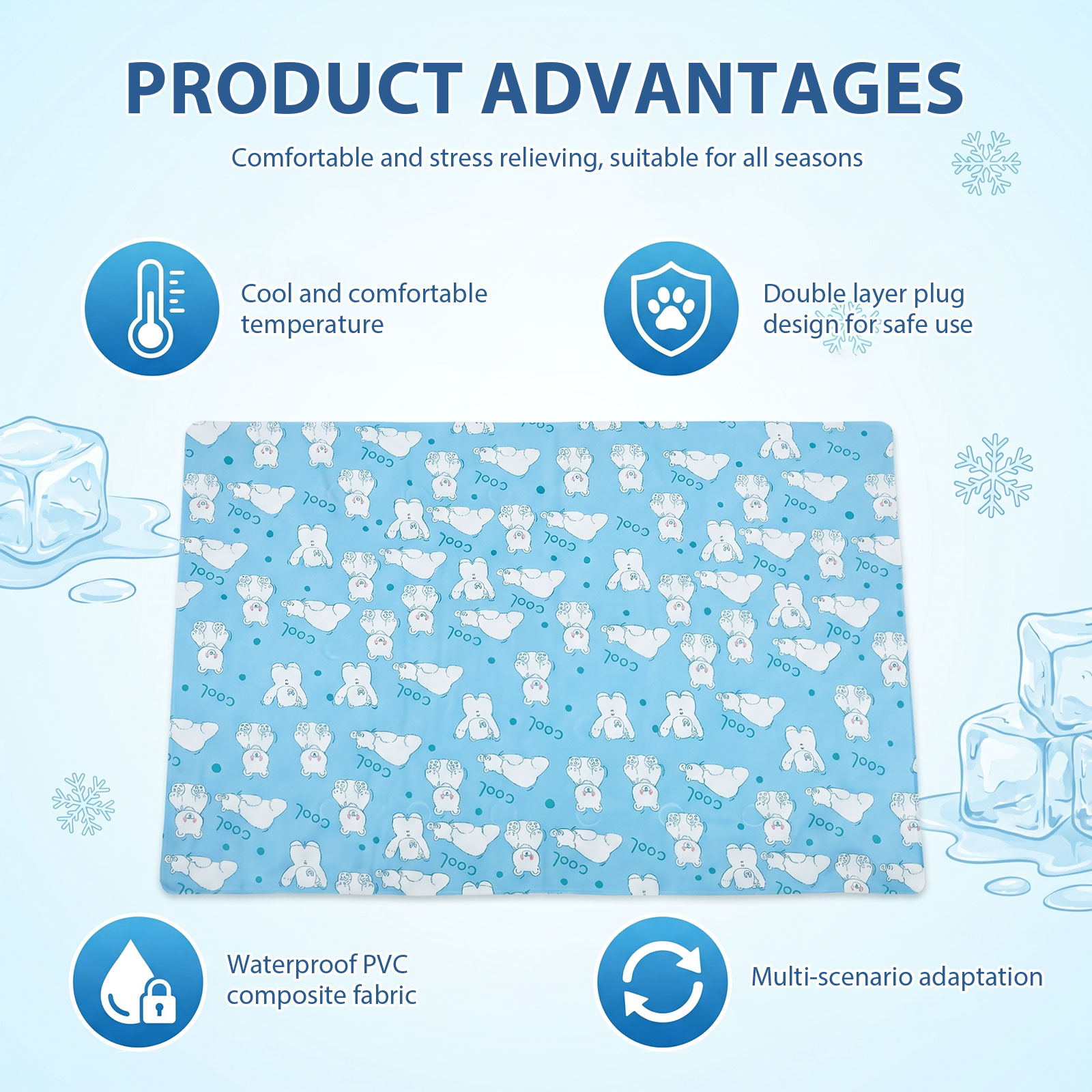 Dog Self Cooling Mat Ice Gel S - đánh giá và giá Cooling Blanket Hot Sleepers