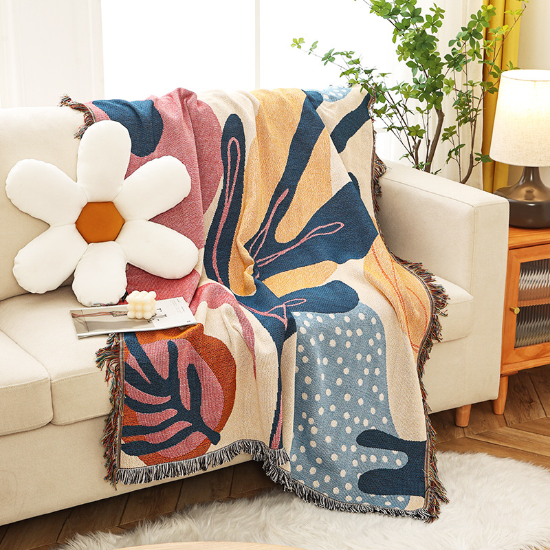 Boho Abstract Botanical Jacqua - đánh giá và giá Boho Throw Blanket Fringe