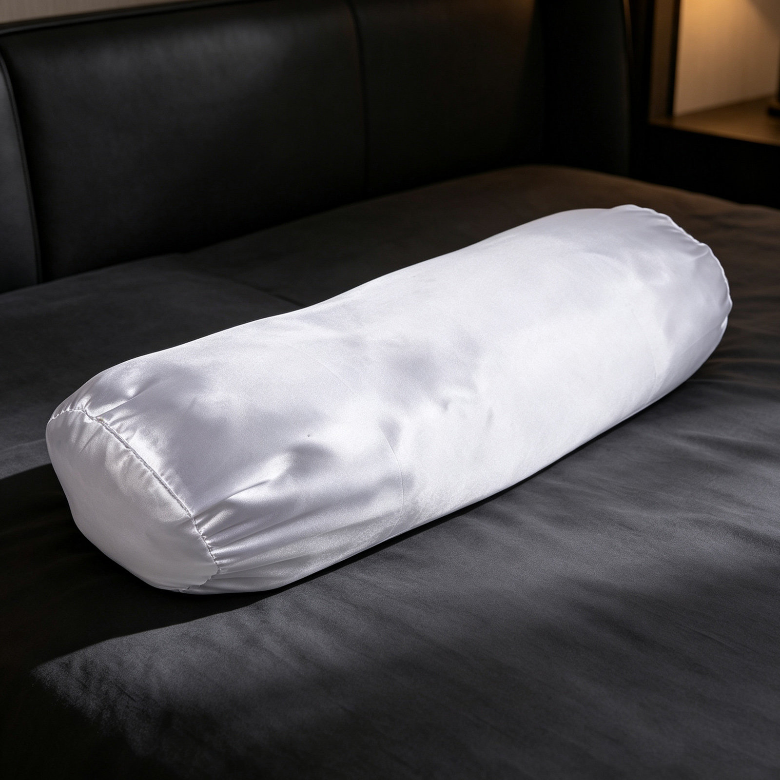 White Satin Neck Roll Pillow C - đánh giá và giá Satin Silk Pillowcase Hair Skin
