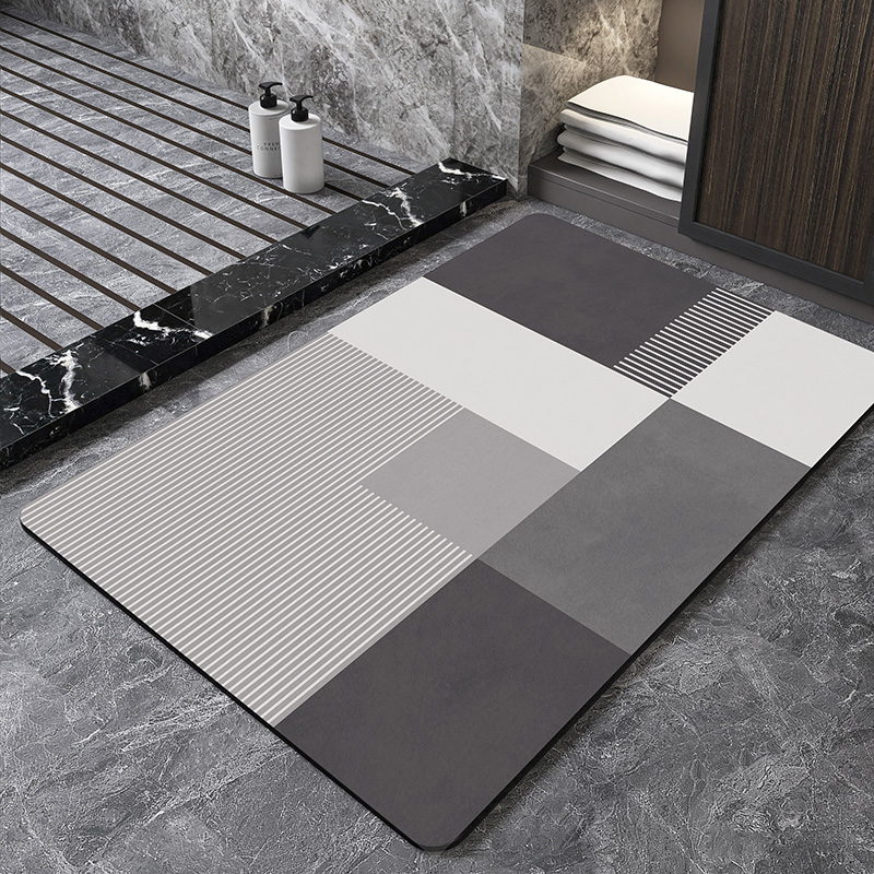 Nordic Geometric Diatomite Bat - đánh giá và giá Quick Dry Diatomite Bath Mat