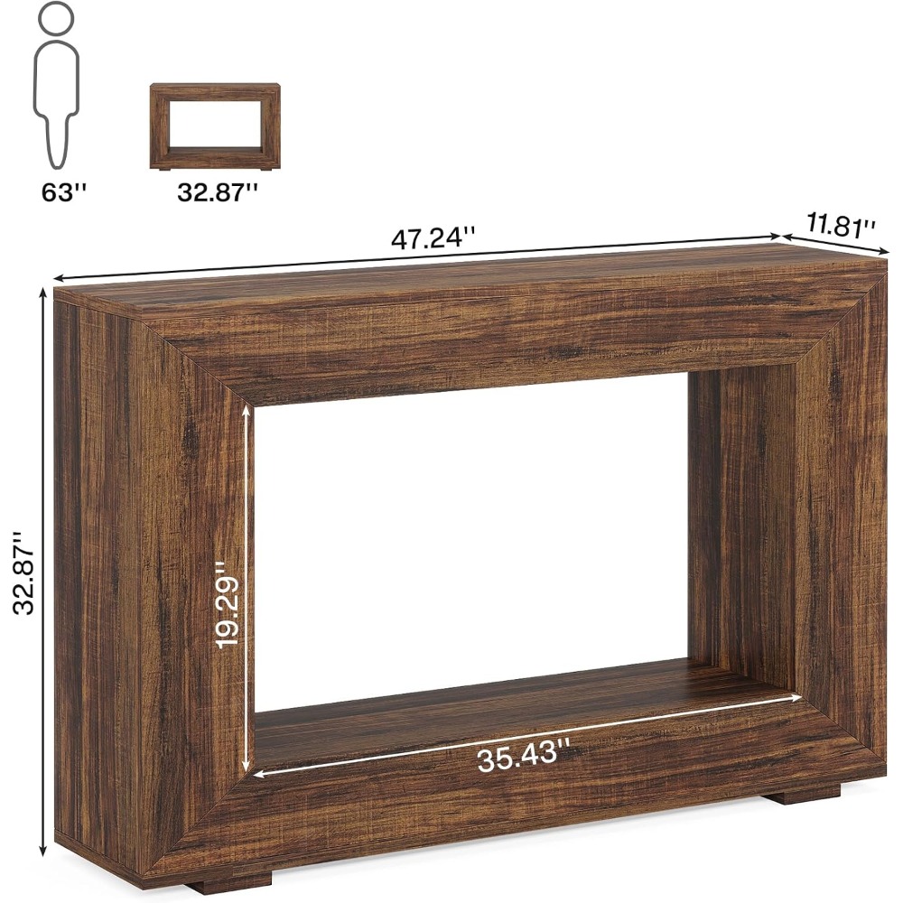 47 Inch Farmhouse Console Tabl - đánh giá và giá Storage & Organization